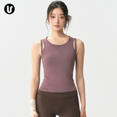 运动背心女新款 内衣 带胸垫速干瑜伽服文胸跑步训练服网球健身套装