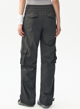 运动工装裤女秋季新款防晒速干户外徒步健身服宽松长裤子登山套装