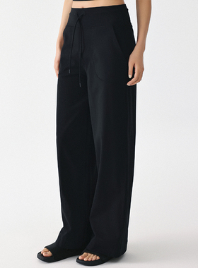 Umeko宽松瑜伽裤新款瑜伽服高腰跑步运动健身直筒长裤女上衣套装