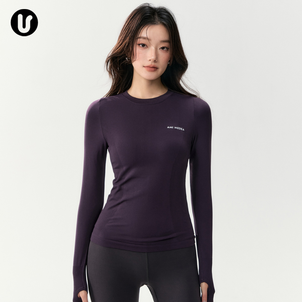 Umeko瑜伽长袖透气显瘦训练上衣