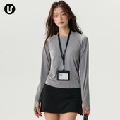 运动上衣女秋冬户外跑步修身 瑜伽服t恤健身普拉提训练服速干长袖