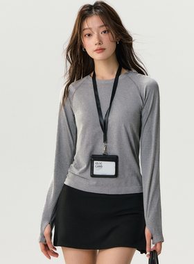 运动上衣女户外跑步修身瑜伽服t恤健身普拉提训练服登山速干长袖