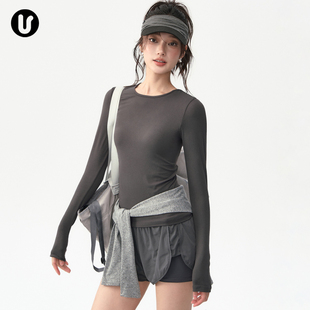 冬季 速干普拉提训练房健身套装 紧身运动长袖 瑜伽服上衣女2025新款