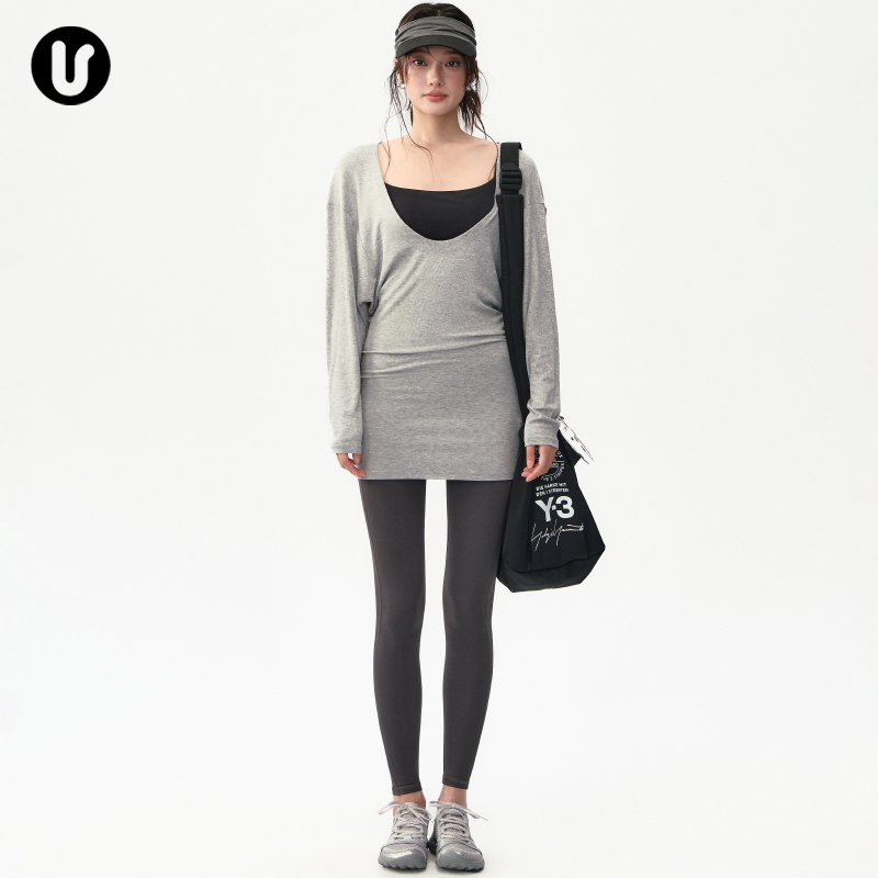 秋季新款运动罩衫女宽松休闲瑜伽服外穿普拉提训练服健身长袖上衣