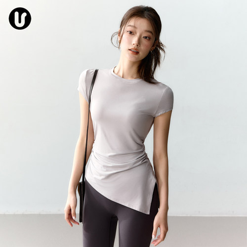 Umeko夏季运动短袖显瘦瑜伽服T恤