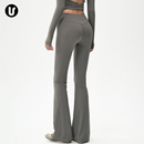 健身上衣裤 微喇瑜伽裤 季 普拉提训练服套装 子 女秋提臀喇叭运动长裤