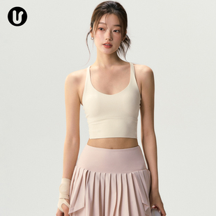 运动内衣女新款 带胸垫速干网球瑜伽服背心跑步训练健身服上衣文胸