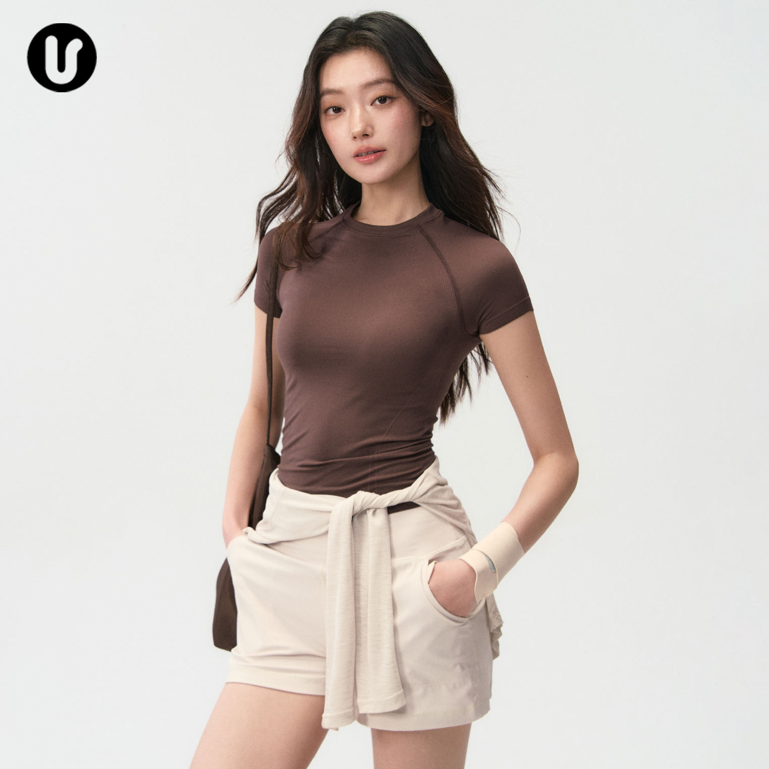 瑜伽服短袖女春夏速干普拉提训练服运动t恤户外健身紧身跑步上衣