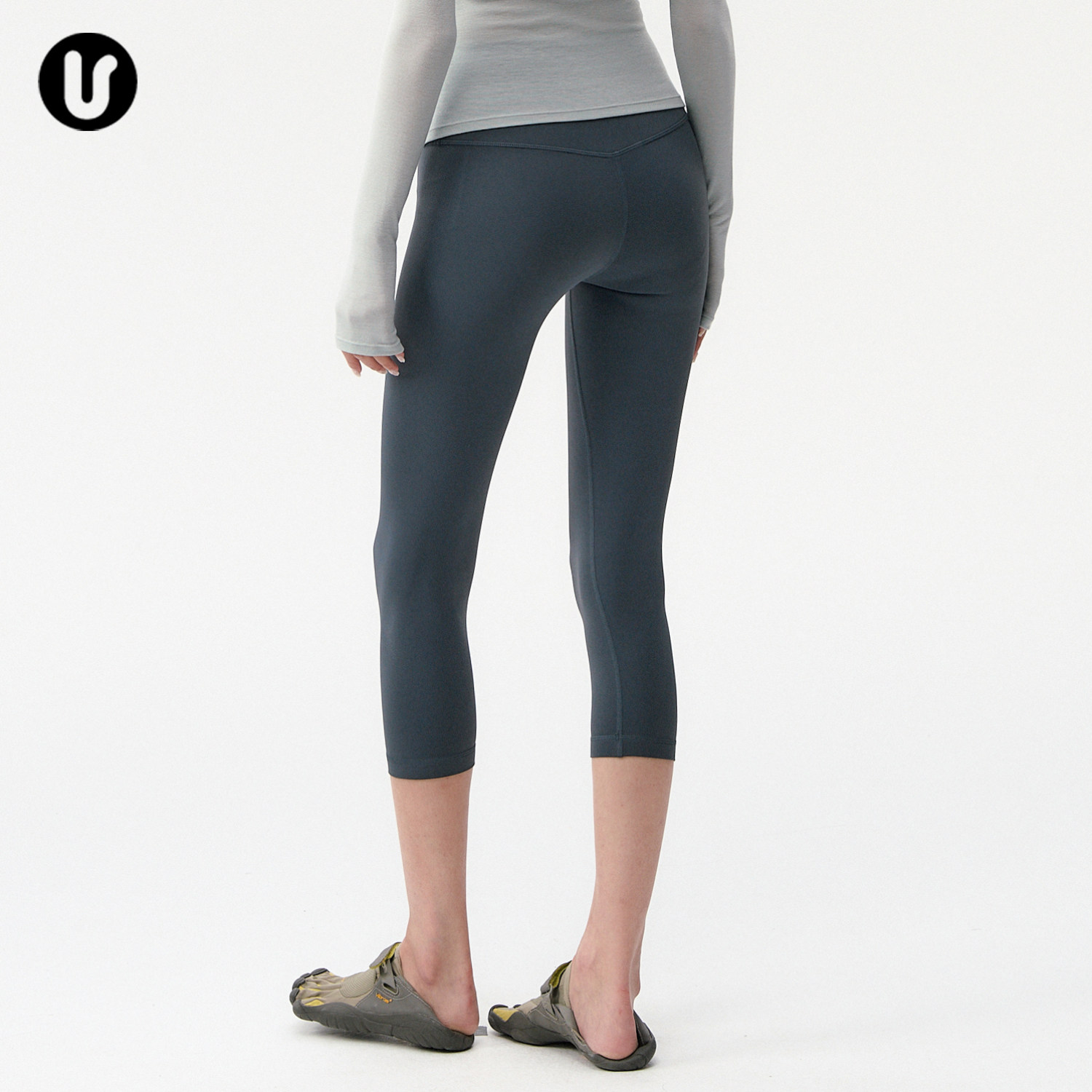 紧身瑜伽裤女高腰提臀普拉提训练服运动七分裤户外跑步骑行健身裤