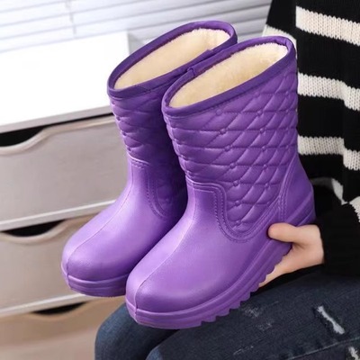 洁盾防滑保暖eva加棉水鞋