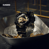 卡西欧旗舰店GA 110GB手表男学生初高中黑金官方官网正品 gshock