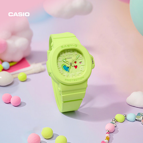 casio卡西欧海外旗舰店BGA-10笔袋礼盒彩盘学生DIY手表女BABY-G