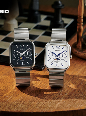【新品发售】casio卡西欧旗舰店MTP-M305石英月相学生考试手表男