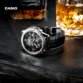 情人节礼物卡西欧旗舰店MTP 1374D防水石英手表男官网官方正品