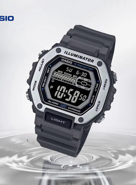 【新品发售】casio卡西欧旗舰店MWD-110H复古方块学生电子手表