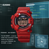 电子手表G casio卡西欧蛙人30周年GW 8230NT赤黑蛙男女款 SHOCK