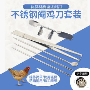 阉鸡工具不锈钢全套工具大鸡小鸡阉割刀公鸡阉鸡刀阉鸡器阉割器