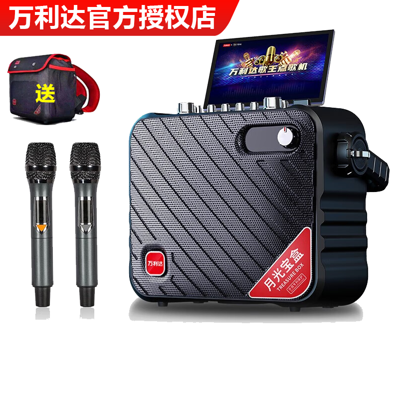 万利达M+9116户外手提式蓝牙大功率声卡音响一体机直播K歌音箱