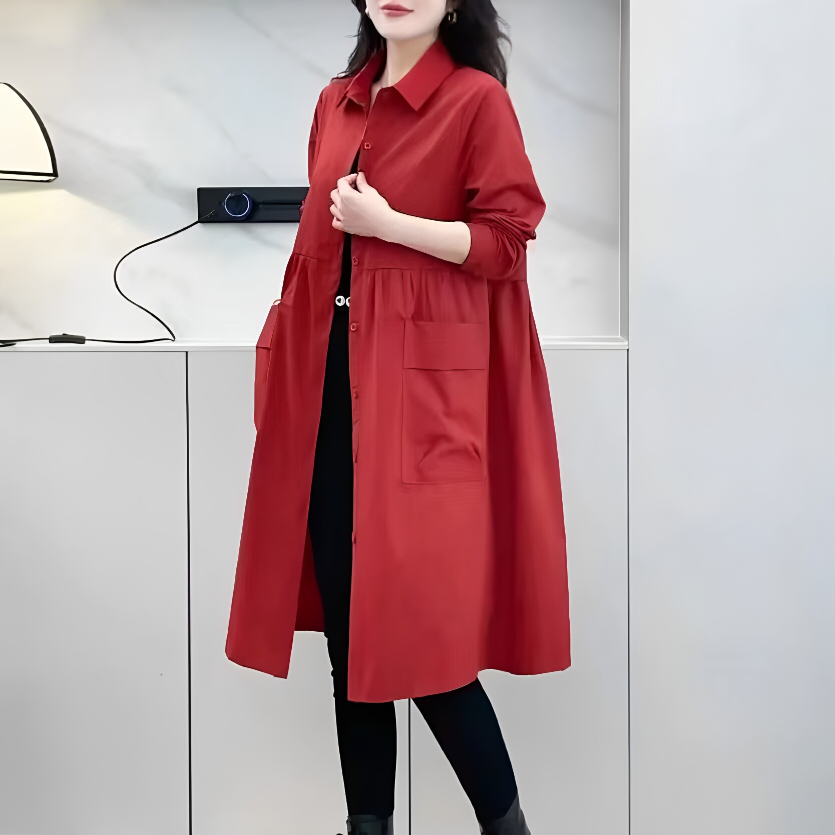 春秋季女装2026年新款中长款修身风衣宽松减龄休闲外套百搭妈妈装