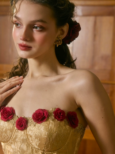 Ретро топ без лямок, вечернее платье, Испания, французский ретро стиль