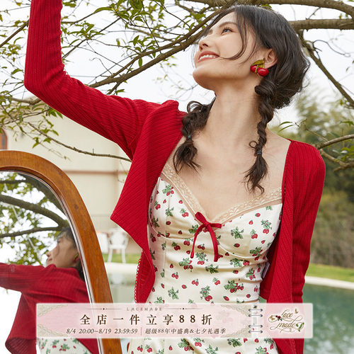 23年夏季缎面法式开衫连衣裙套装