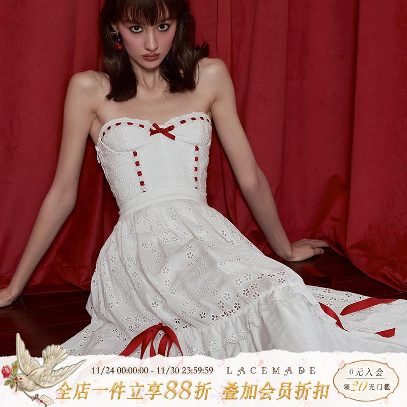 LaceMade 红舞房 60s意式电影桥段戏服经典复刻鱼骨胸衣半裙套装