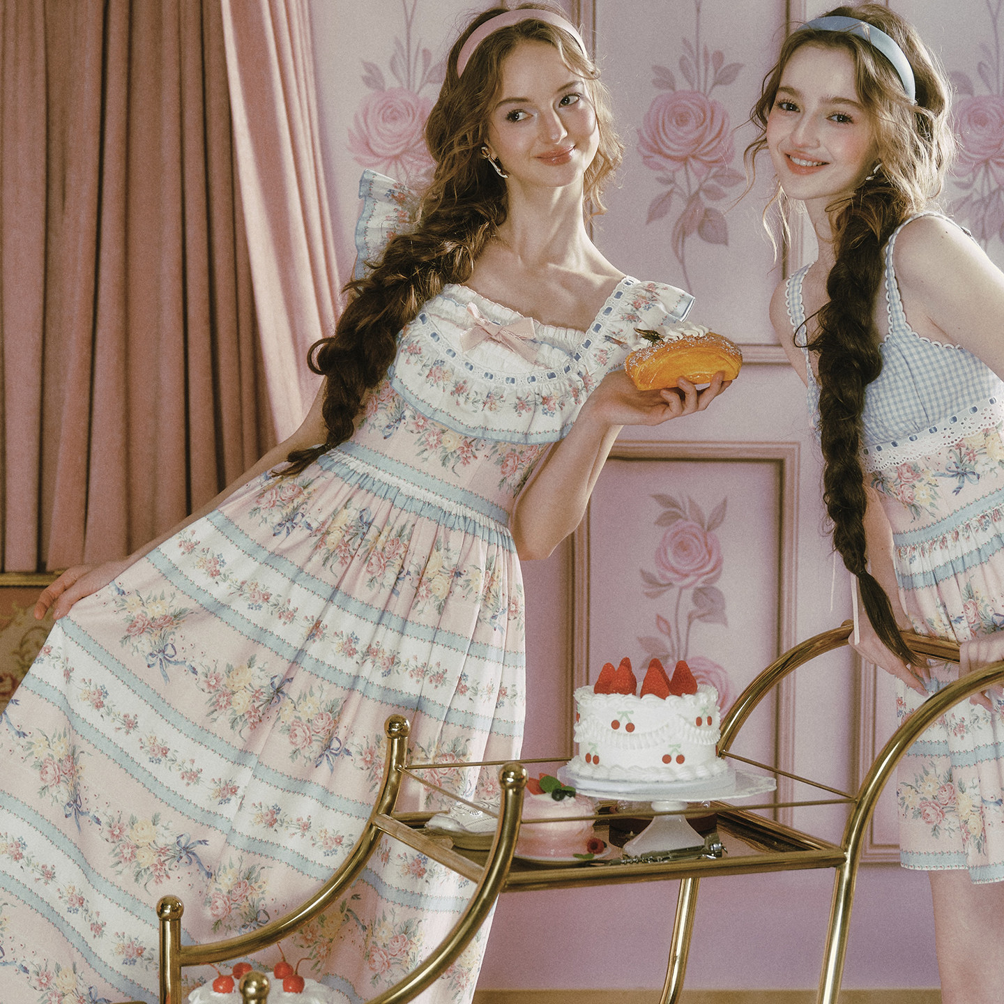 LaceMade 糖果挞 法式设计感清碎花吊带裙甜美少女连衣裙长款女夏