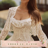 法式 LaceMade 花束腰封 设计感鱼骨束腰手工刺绣纯白百搭通勤腰封