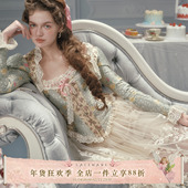 古典王后 独家定制面料法式 宫廷典藏款 LaceMade 重工鱼骨胸衣套装