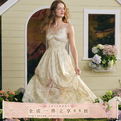 度假风吊带连衣裙女海边