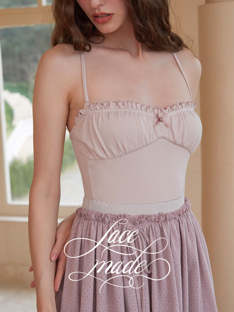 LACEMADE 첫사랑 댄스 스튜디오 발레 니트 셔츠 스커트 서스펜더 스커트 정장 바디 슈트 댄스 스커트