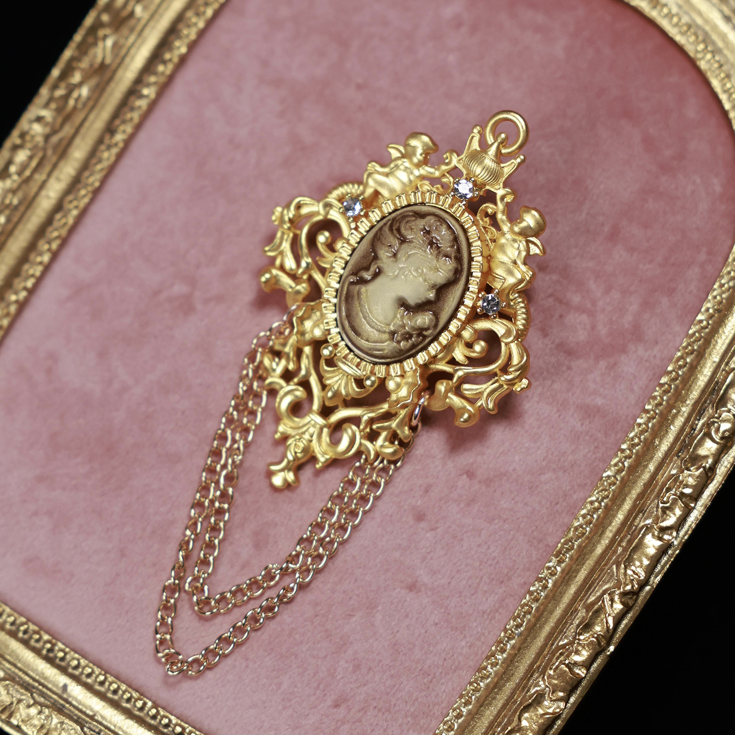 LaceMade 葡萄格琳达胸针 法式复古设计感重工链条搭配品百搭胸针