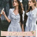 版 猎装 法式 设计感老钱风蓝条纹衬衫 LaceMade 半裙套装 航海恋人