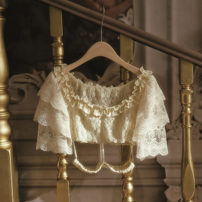 LaceMade 加冕晨曲 法式柔软亲肤百搭上衣蕾丝内搭重工打底衫春夏