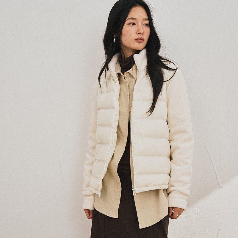 短款摇粒绒羽绒外套女秋冬纯色鸭绒保暖开衫高级感百搭潮流外套,女装/女士精品,羽绒服,淘宝优惠券,粉丝福利购,淘宝优惠卷