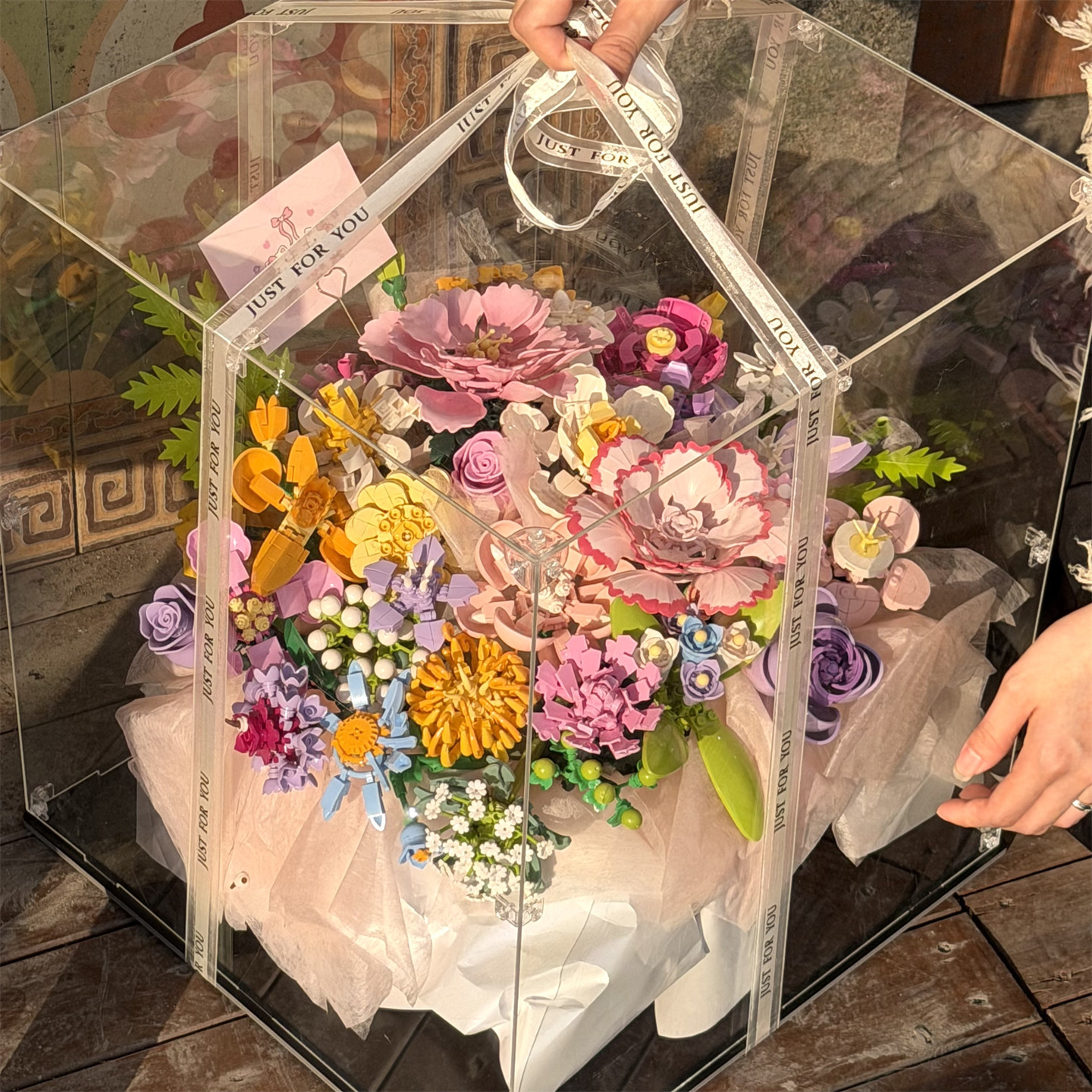 多巴胺积木花束展示盒生日礼物图片