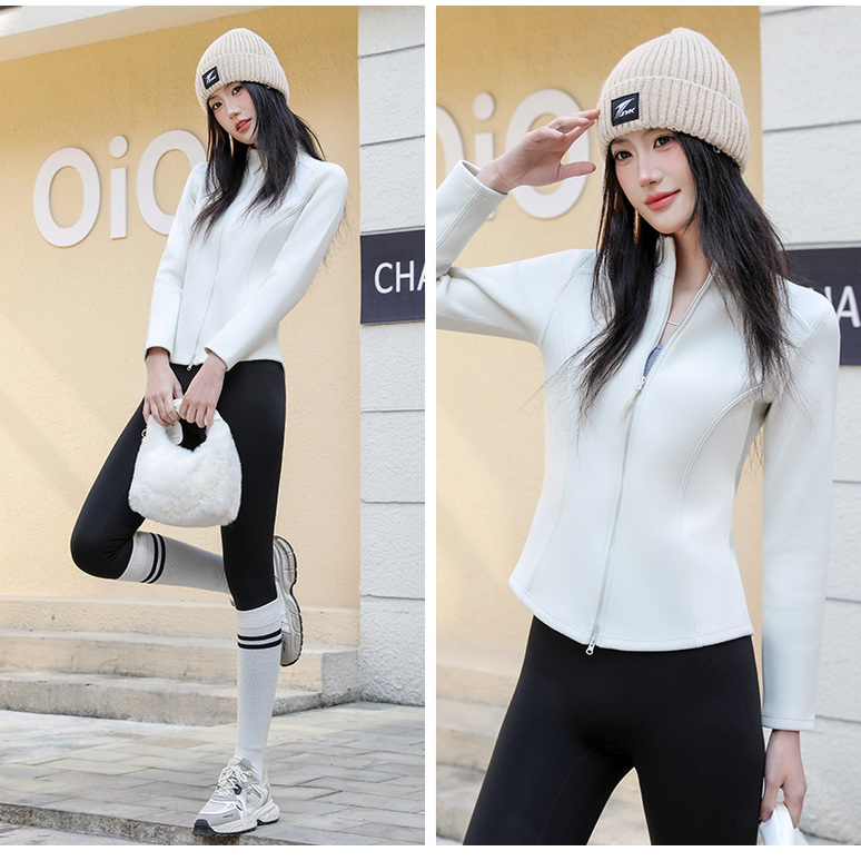 羊绒蚕丝防风显瘦自发热保暖外套