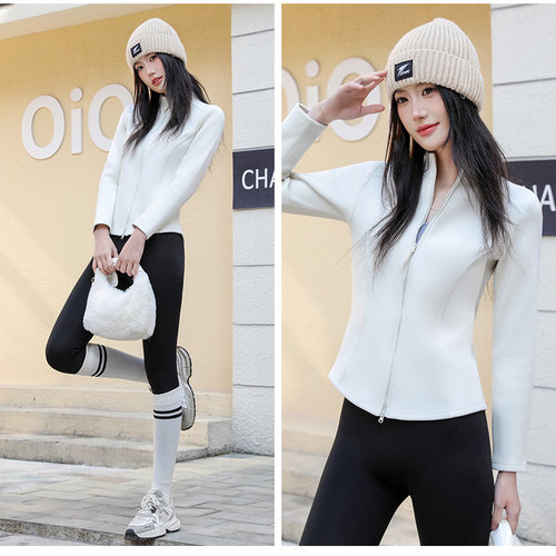 石墨烯羊绒蚕丝自发热保暖外套