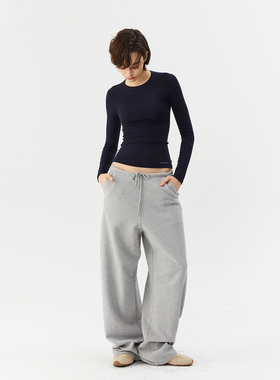 INRM 2026年春季新款基础款长袖四色打底衫修身型圆领套头T恤上衣