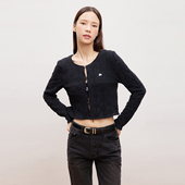 INRM 甜酷风设计感短外套 爱心镂空针织小衫 修身 短款