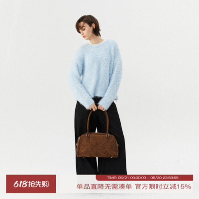 INRM宽松圆领小球毛衣2026春新