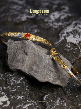 鎏金手镯银饰小众轻奢精致可定制