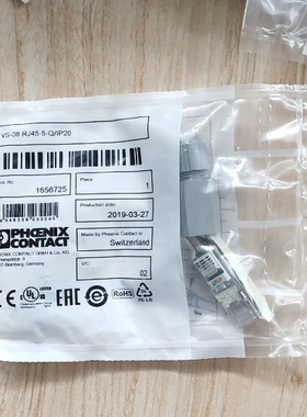 1656725 菲尼克斯RJ45连接器 VS-08-RJ45-5-Q/IP20网线接头水晶头