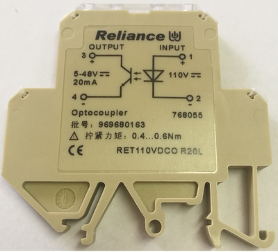 Reliance瑞联768055 RET110VDCO R20L 端子式导轨超薄 光电耦合器