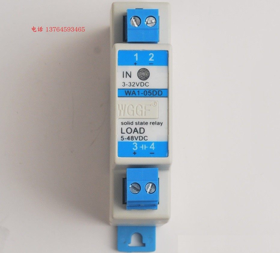 伍格WA1-05DD 导轨安装PNP固态继电器模块 24v直流3A小型占空间少