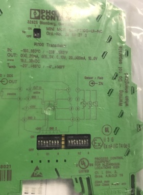 2864273菲尼克斯热电阻温度变送器隔离器MINI MCR-SL-PT100-UI-NC