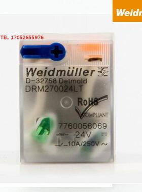 魏德米勒中间继电器 DRM270024LT DC24V 正品包邮 8脚 带强制 10A