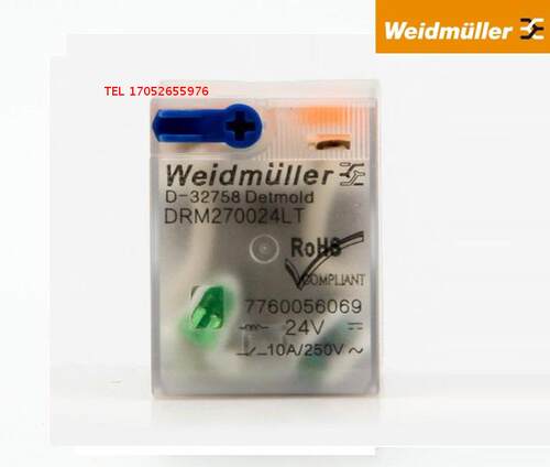 魏德米勒中间继电器 DRM270024LT DC24V 正品包邮 8脚 带强制 10A
