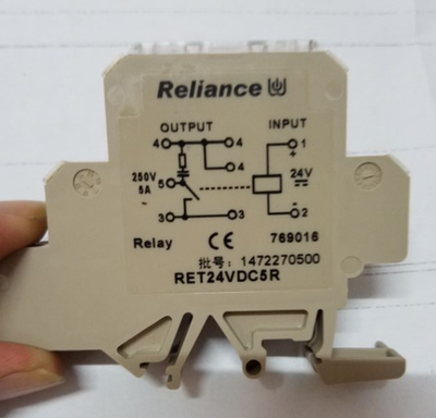 RET24VDC5R 现货导轨安装薄片型继电器 现货Reliance瑞联769016
