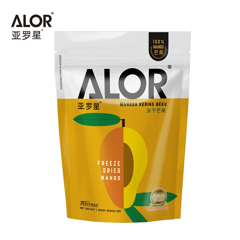 亚罗星ALOR马来西亚原装进口冻干芒果50g/袋